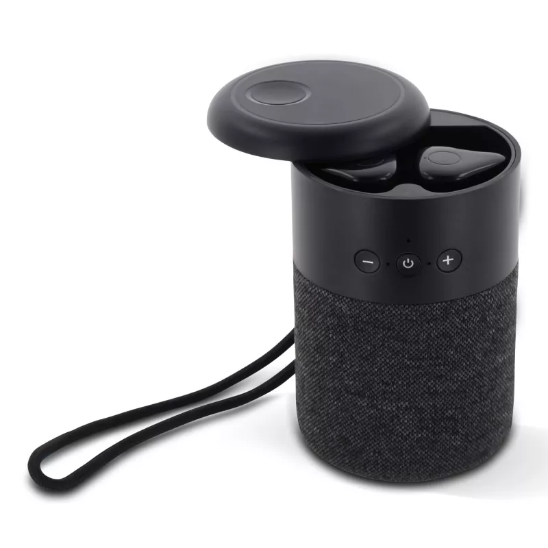 Wireless speaker William with TWS earbuds - czarny (LT95018-N0002)