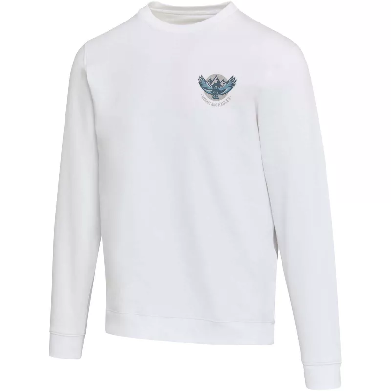 Jasper organiczna bluza unisex z recyklingu o gramaturze 280 g/m² z okrągłym dekoltem i certyfikatem OCS - Biały (39561-WHITE)