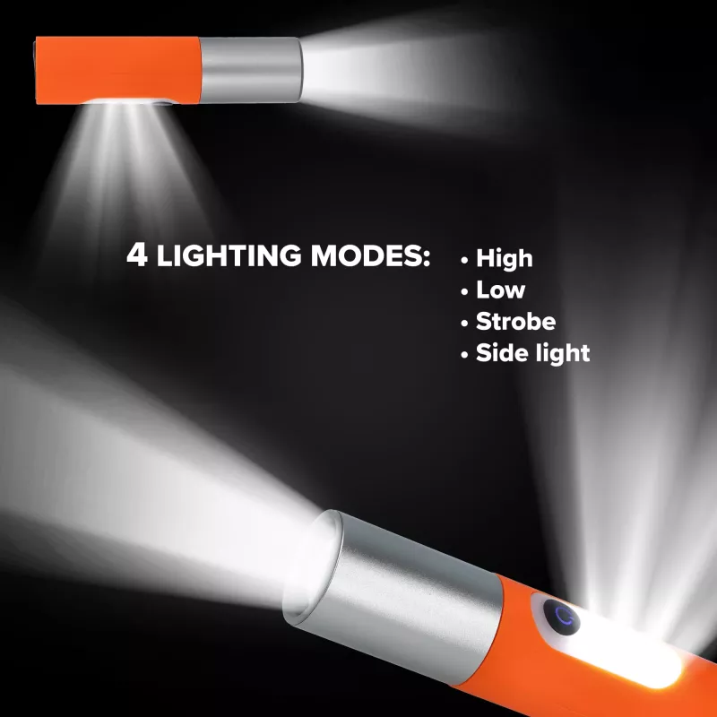 Akumulatorowa latarka LED 10W z funkcją zoom 300lm - czerwony (LT93319-N0021)