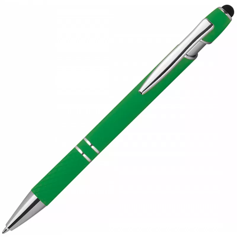 Długopis plastikowy touch pen - zielony (1368909)
