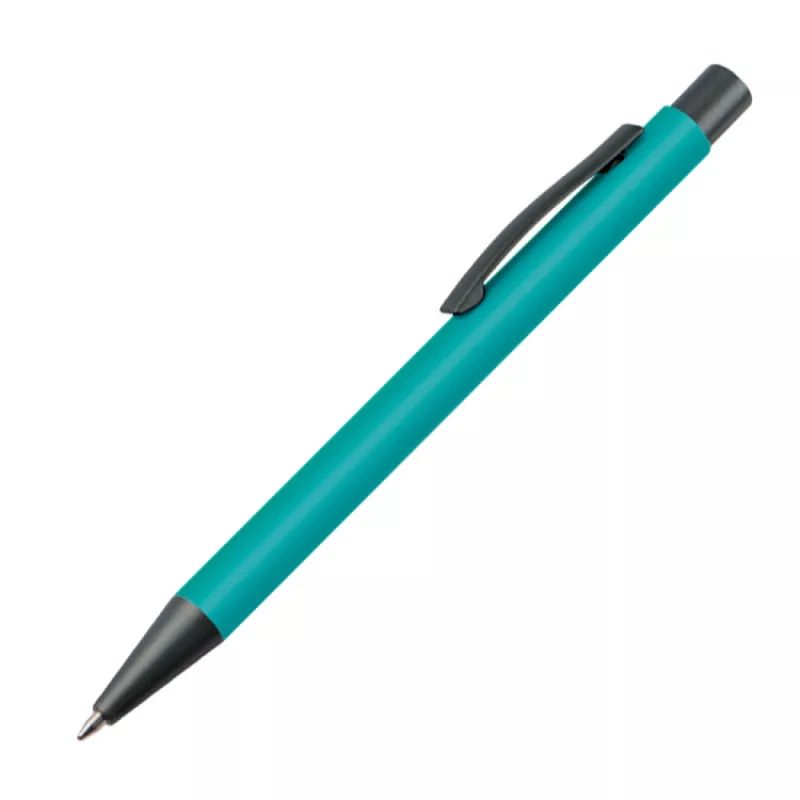Długopis reklamowy plastikowy z metalowym klipem - turkusowy (1094514)