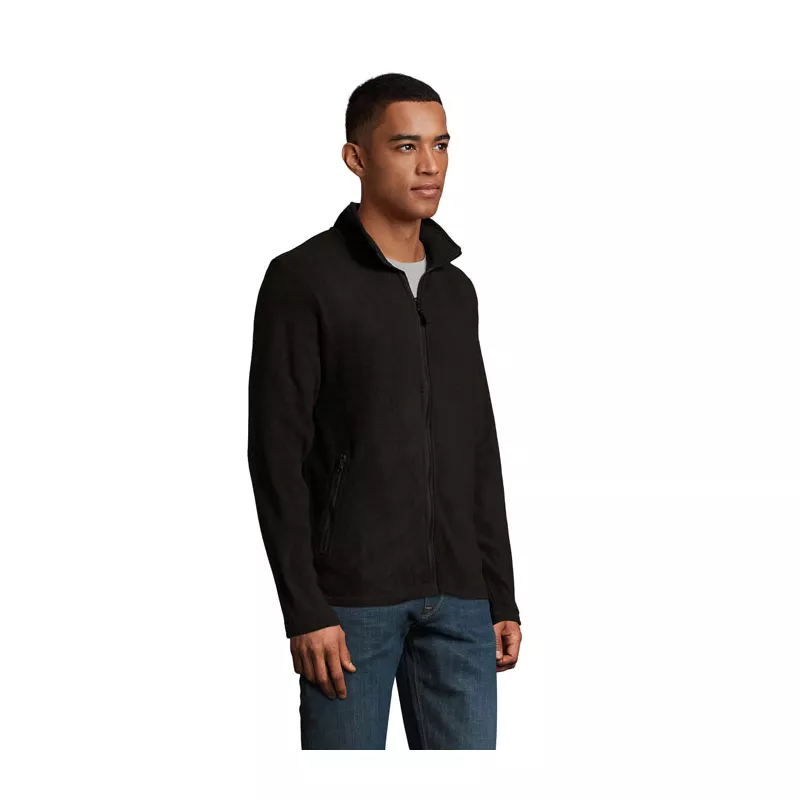Bluza polarowa męska na zamek 220 g/m² Sol's NORMAN - Czarny (S02093-BK)