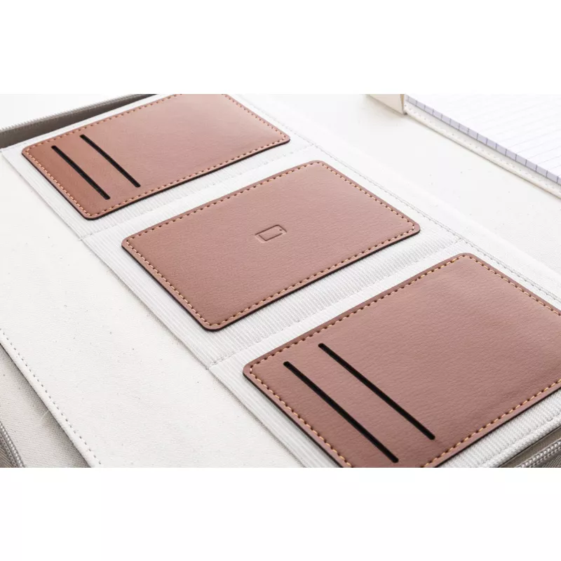 Carbasa Zip teczka na dokumenty z płótna pochodzącego z recyklingu - naturalny-a (AP808296-00)