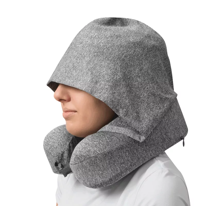 Poduszka podróżna z pianki memory - szary (56-0607020)