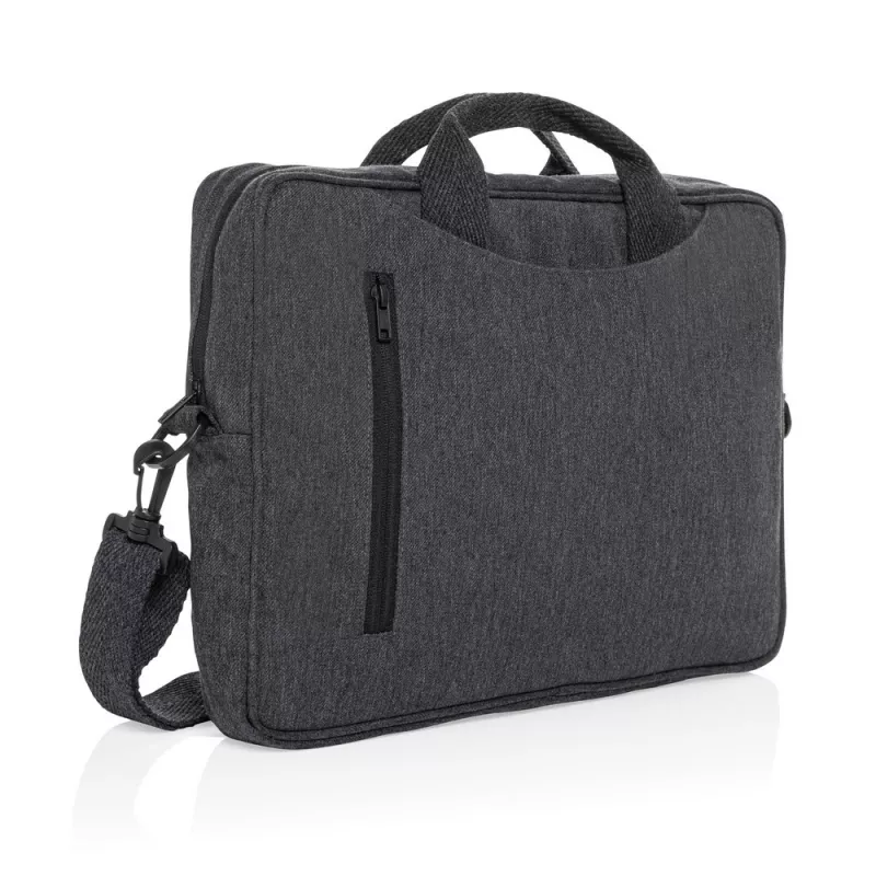 Torba na laptopa 15,4" AWARE™ Laluka, bawełna z recyklingu - antracytowy (P732.119)