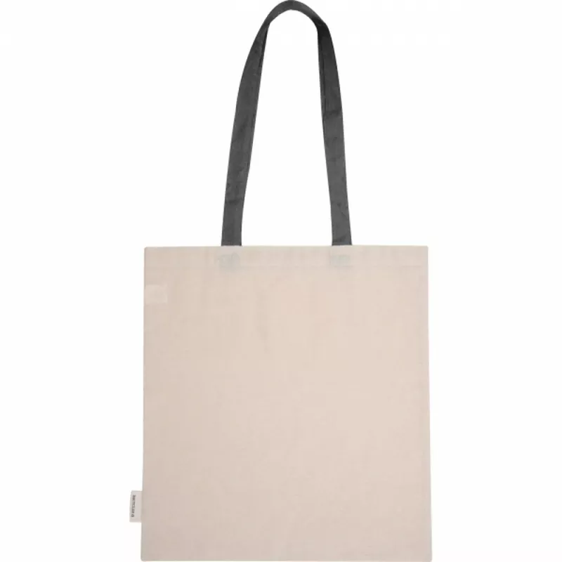 Torba bawełniana z długimi uszami, z recyklingu 140g/m2 CAMBRIDGE - czarny (545403)