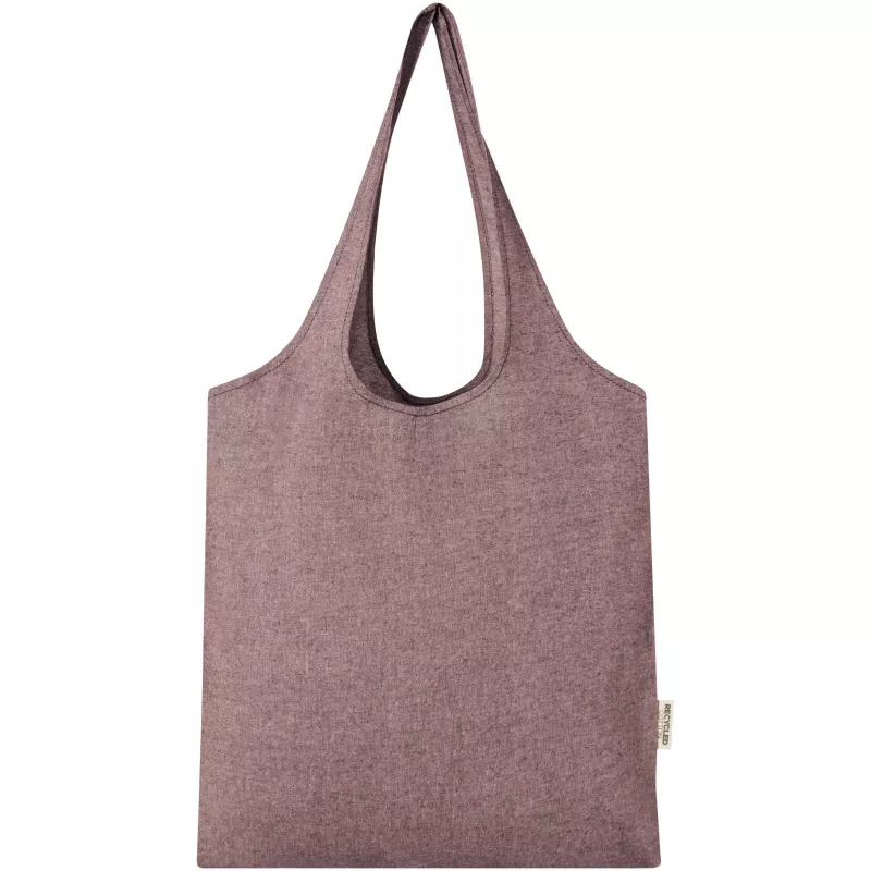 Pheebs modna torba na zakupy o pojemności 7 l z bawełny z recyklingu o gramaturze 150 g/m² - Kasztanowy melanż (12064120)