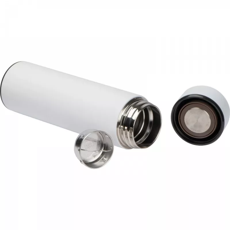 Termos z wyświetlaczem LED 450 ml WINSTON - biały (6155406)