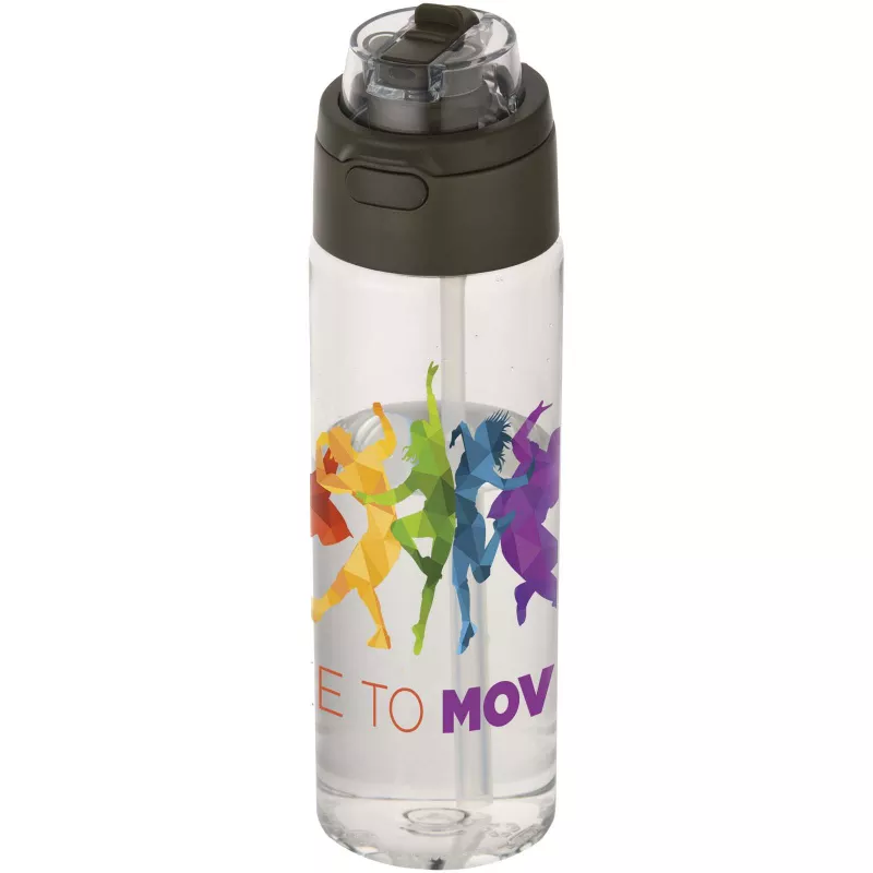 Bidon na wodę Theron o pojemności 700 ml, wykonany z tworzywa sztucznego pochodzącego z recyklingu (RCS), z pokrywką o podwój - Leśny zielony (10095064)
