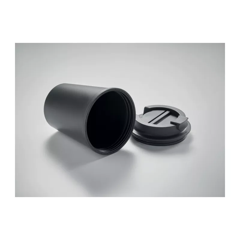 Kubek dwuścienny z PP 300 ml TRIDUS - Czarny (MO6866-03)