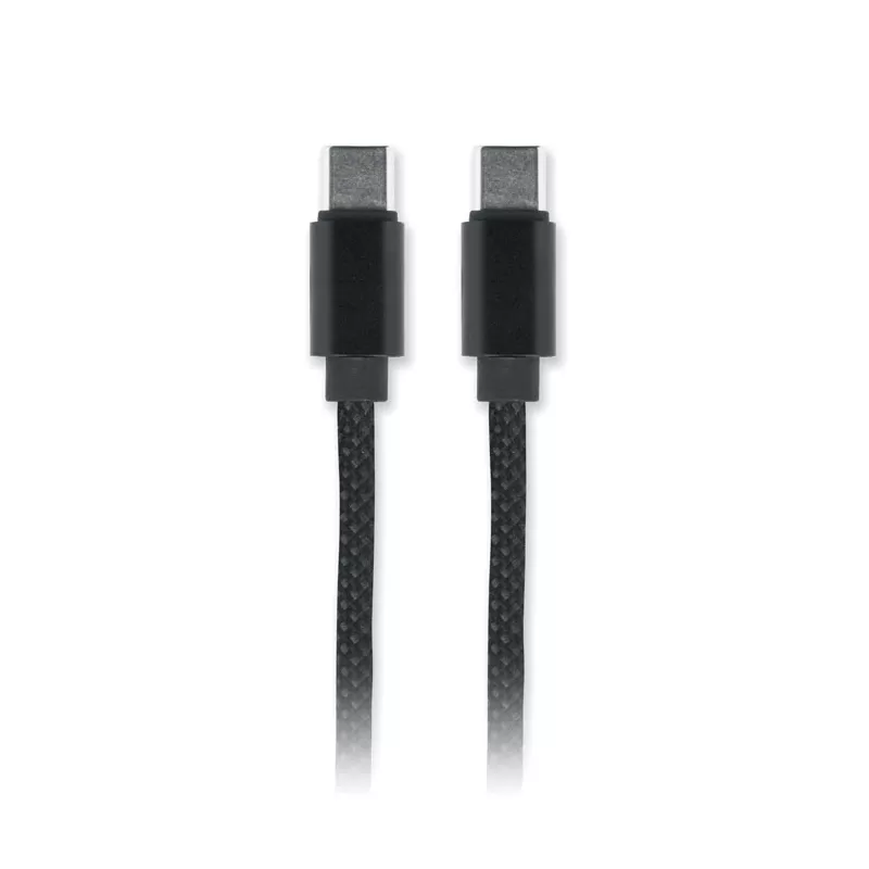 Kabel magnetyczny pleciony USB-C 60W z RPET BRAID - Czarny (MO2778-03)