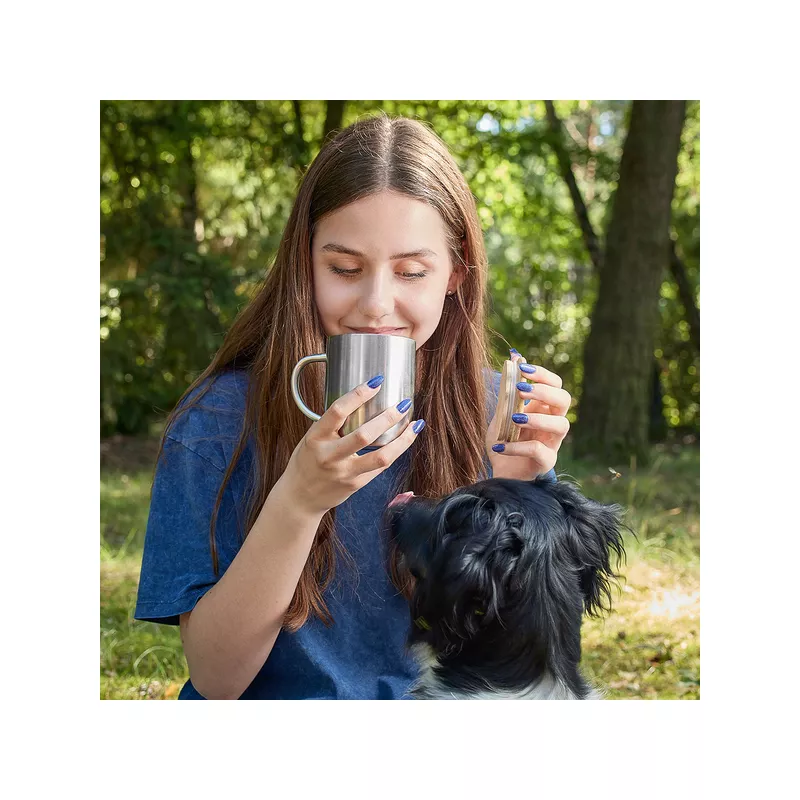 Kubek stalowy Maloy 350 ml  - srebrny (R08481.01.O)