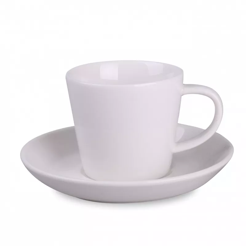 Filiżanka porcelanowa ze spodkiem Victor Bianco Set 210 ml - biały (C/255/210ml-BIAŁY)