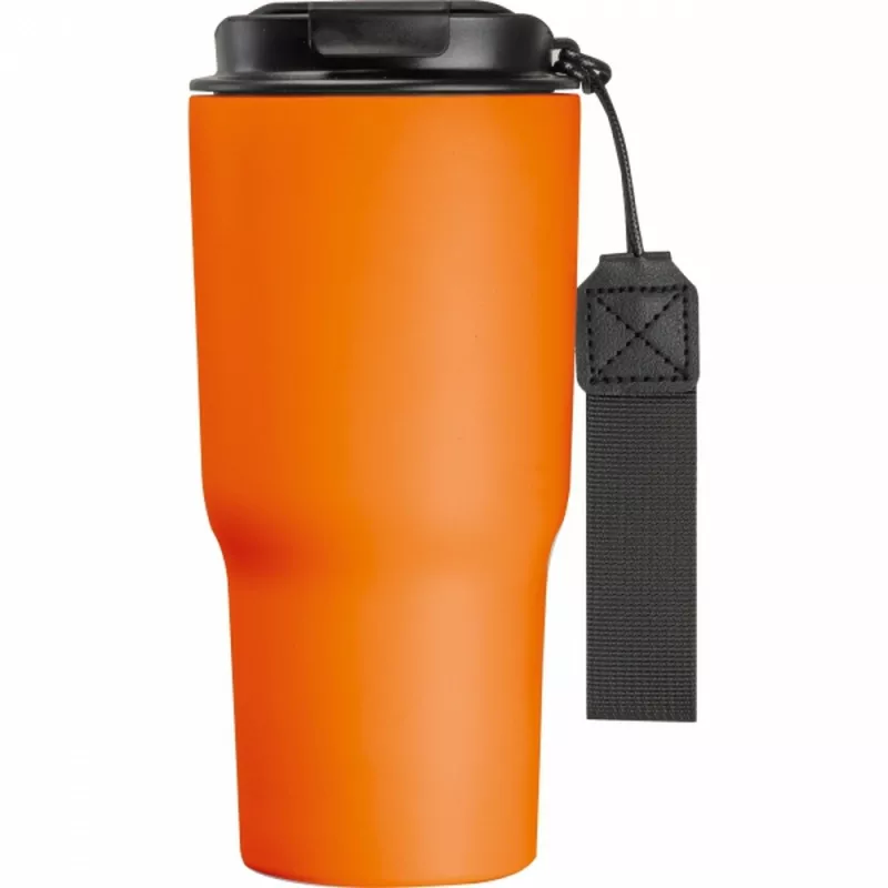 Kubek termiczny 550 ml ze stali z recyklingu DANA - pomarańczowy (8523910)