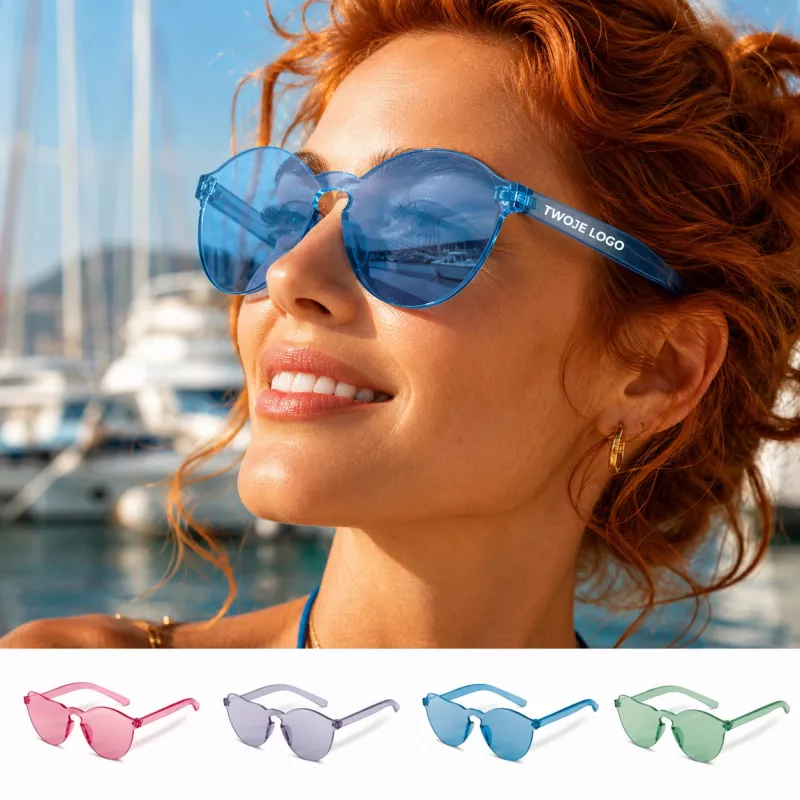 Okulary reklamowe przeciwloneczne June UV 400 - jasnoniebieski (LT86713-N0012)