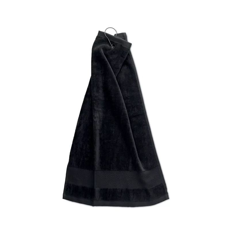 Ręcznik golfowy bawełniany 40x60 cm 350 g/m² HITOWGO - Czarny (MO6525-03)