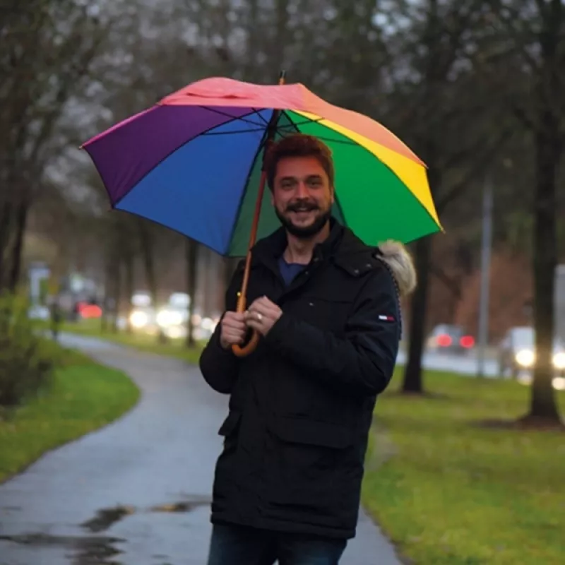 Parasol automatyczny Ø105 cm SARAJEVO - wielokolorowy (5137mc)