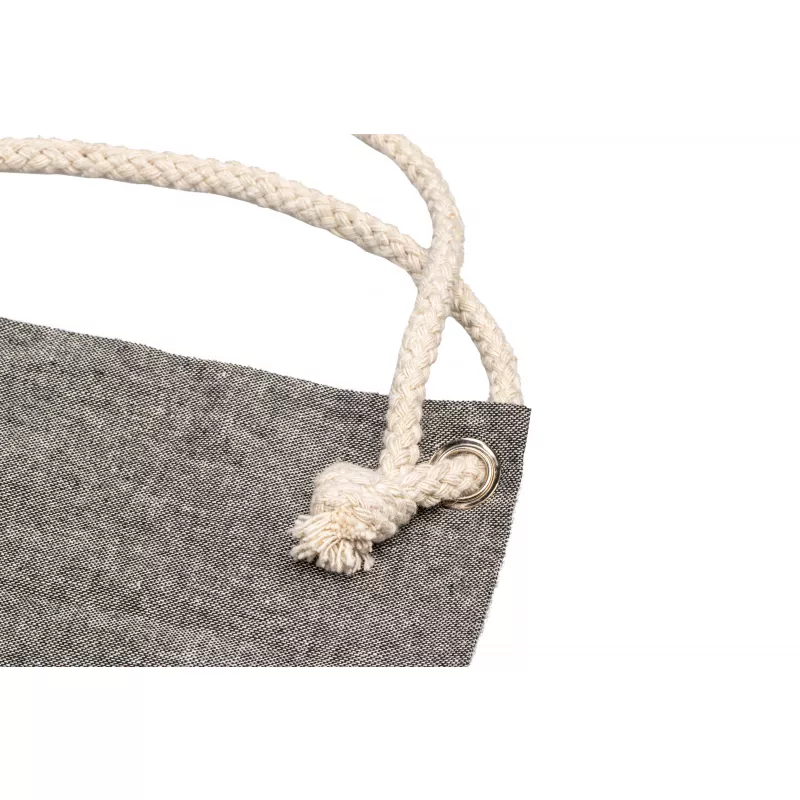 Torba bawełniana z długimi uszami z recyklingu 140 g/m2 ADDISON - czarny (254303)