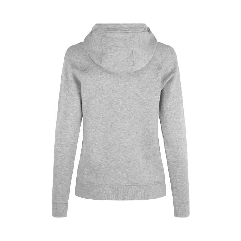 Bluza damska z kapturem ID CORE/zip 0639 300 g/m² - Grey Melange (0639-GREY MELANGE)