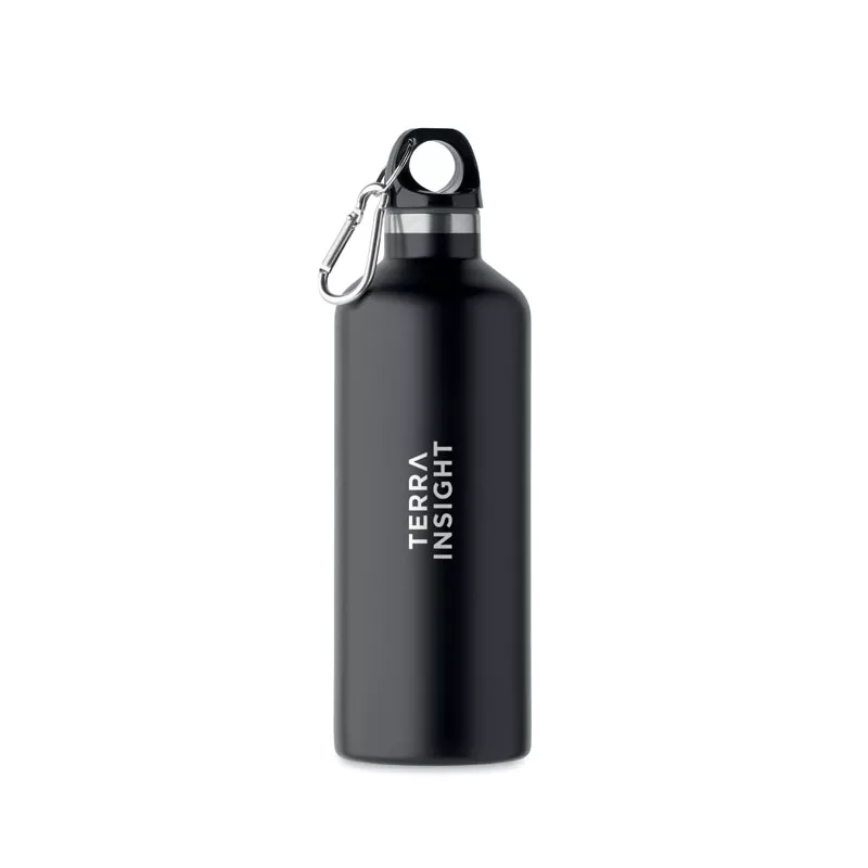 Butelka termiczna z karabińczykiem 500 ml CARABI - Czarny (MO2336-03)