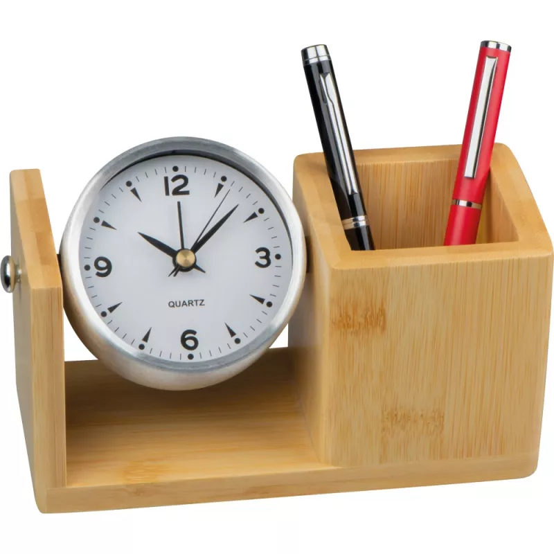 Zegar biurkowy z organizerem - beżowy (2315413)
