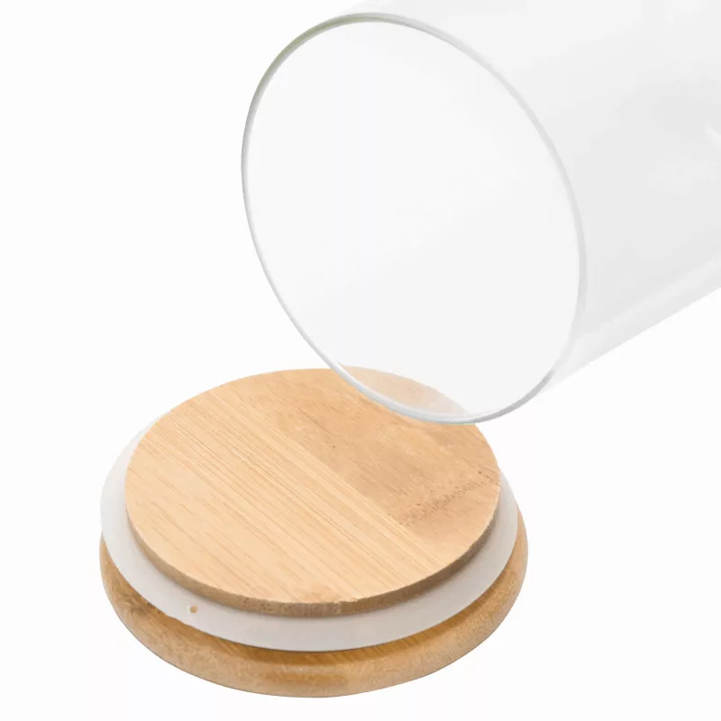 Szklany słoik, pojemność ok. 700 ml - brązowy, transparentny (56-0306036)