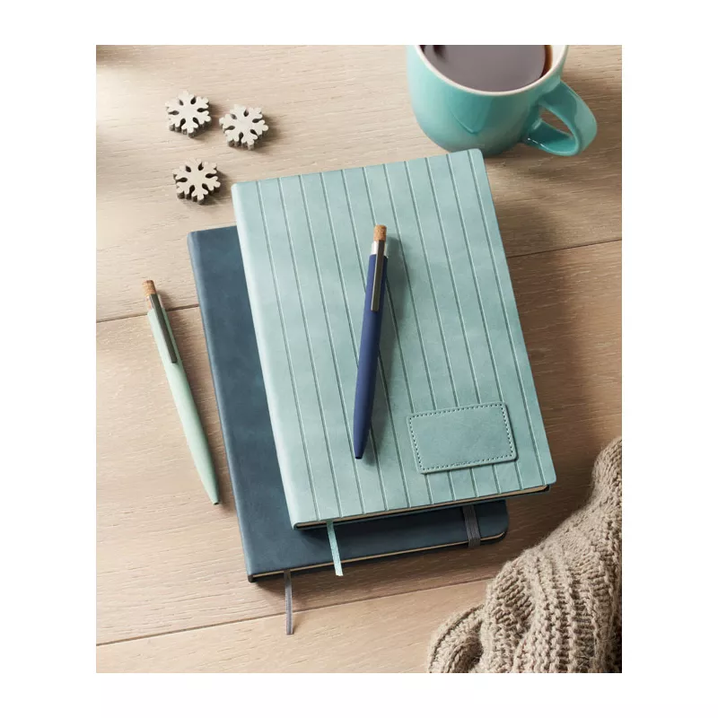 Notes A5 w okładce z PU 80 kartek w linię TINTRAY - Miętowy Zielony (MO2663-77)