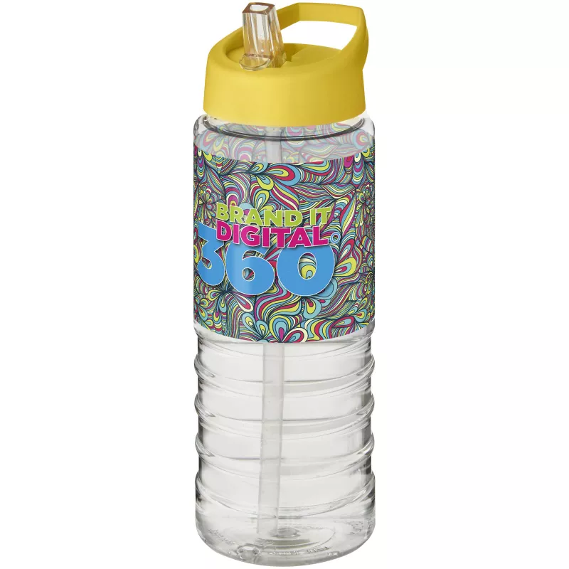 Bidon H2O Treble o pojemności 750 ml z wieczkiem z dzióbkiem - Przezroczysty-Żółty (21087713)