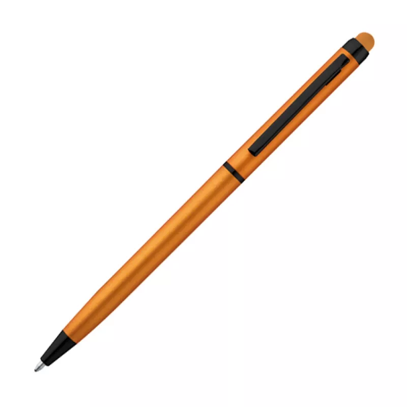 Długopis metalowy z końcówką do ekranów dotykowych - pomarańczowy (1044010)