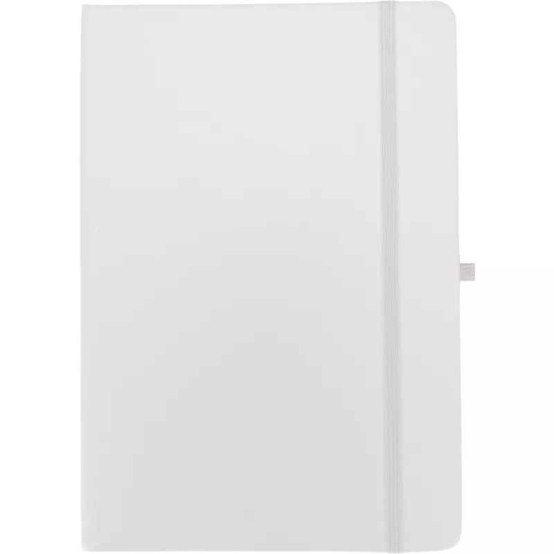 Notatnik A5 w linie z PU z recyklingu CLEO - biały (2374806)