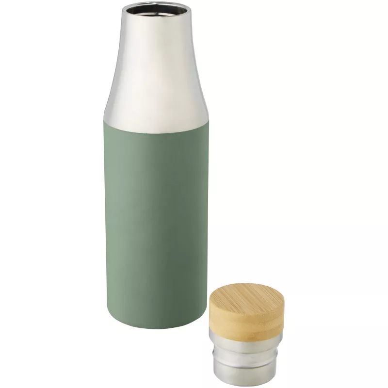 Hulan miedziana, próżniowo izolowana butelka 540 ml z bambusową pokrywką - Zielony melanż (10066762)