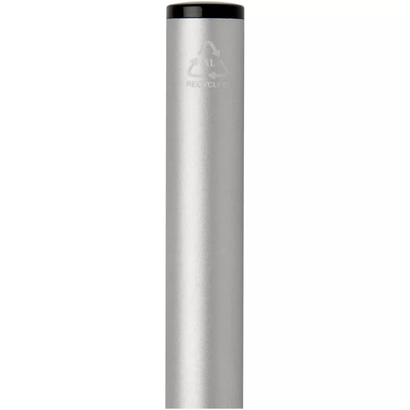 Verton - długopis obrotowy z aluminium z recyklingu, z etui (niebieski wkład) - Srebrny (10733181)