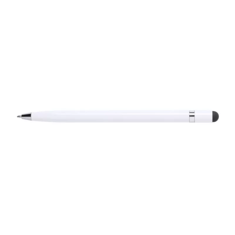 Długopis aluminiowy z touch pen-em - biały (V1912-02)