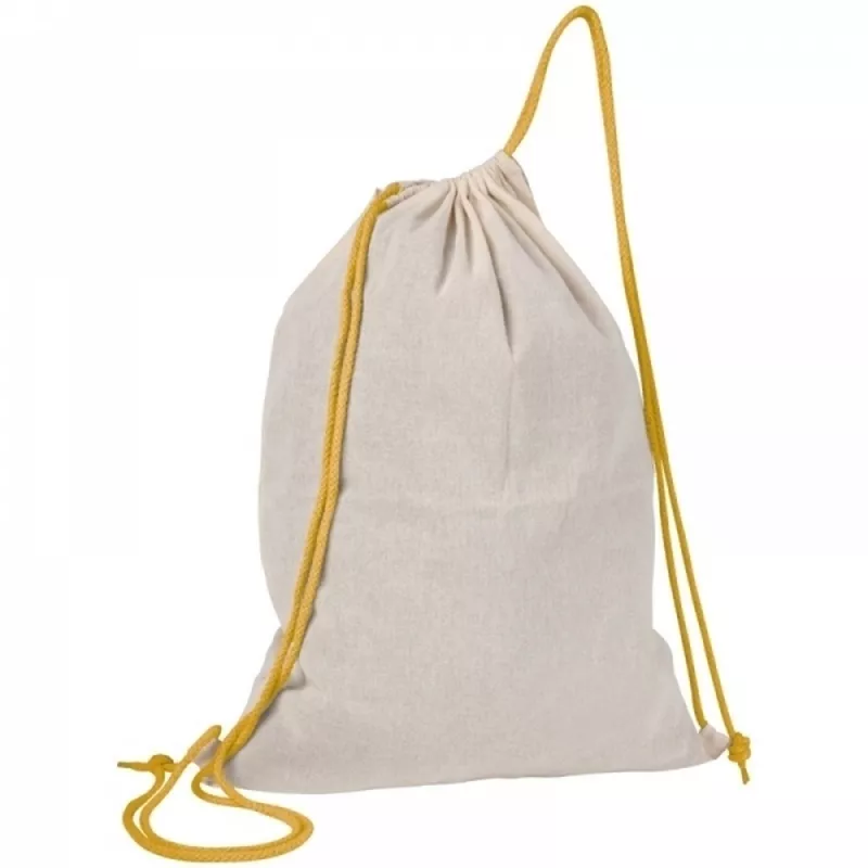 Worek sportowy bawełniany 140 g/m2 LONDONDERRY - żółty (092008)