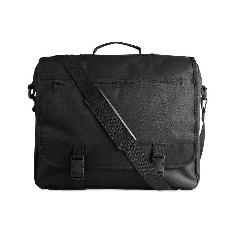 Torba na dokumenty z klapą z poliestru 600D FLAPA - Czarny (MO8332-03)
