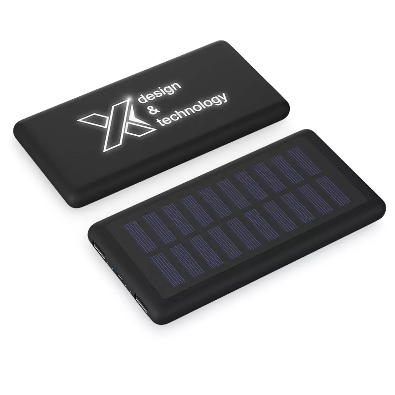 Solarny podświetlany powerbank SCX.design P30 - Czarny (2PX02190)