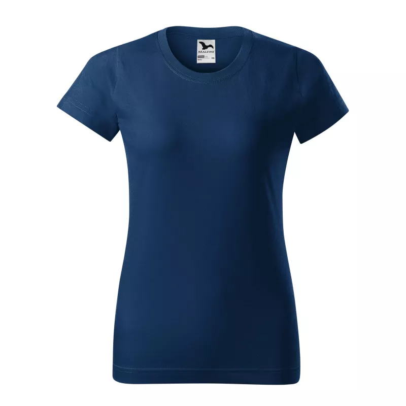 Koszulka bawełniana damska 160 g/m²  BASIC 134 - ciemnoniebieski (ADLER134-CIEMNONIEBIESKI)
