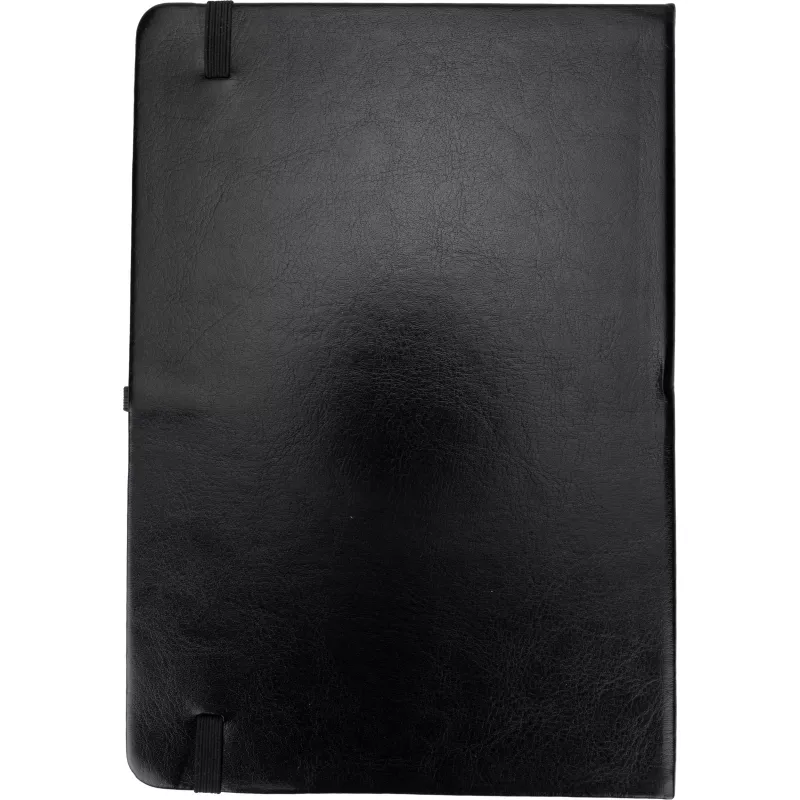 Notatnik A5 w linie z PU z recyklingu CLEO - czarny (2374803)