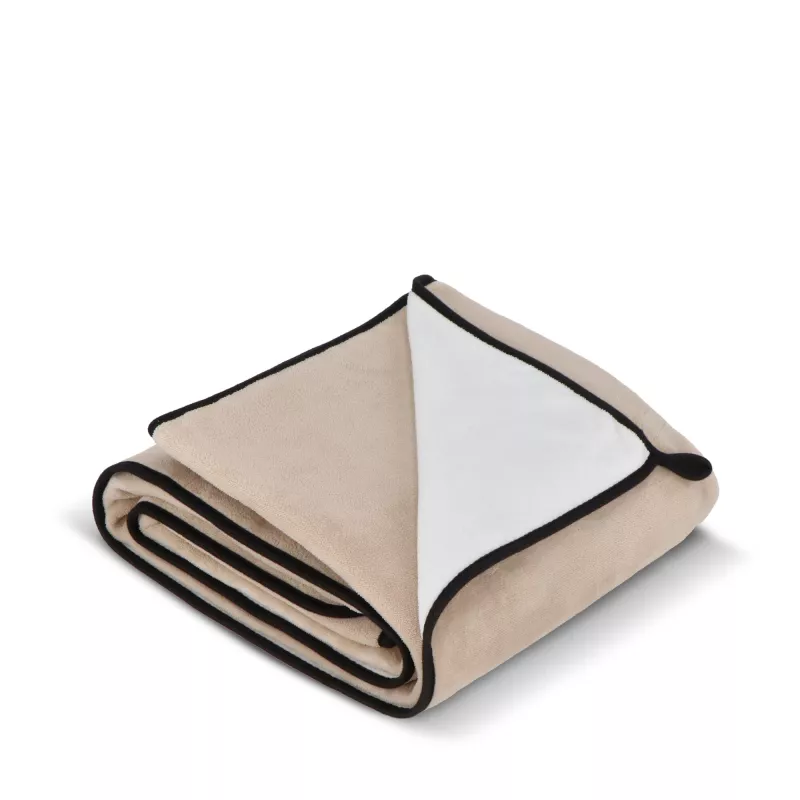 Dwuwarstwowy koc coral fleece 120 × 150 cm (500 g/m²) sublimacja - beżowy (LT97216-N0055)