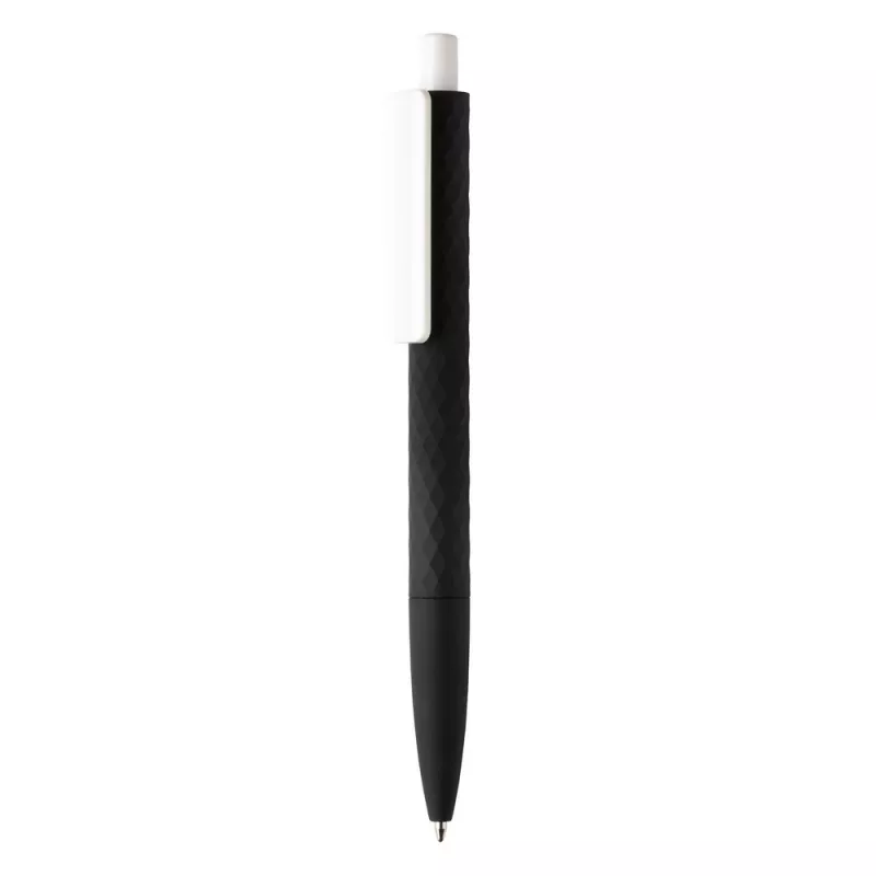 Długopis z diamentowym wzorem, niemiecki wkład Dokumental® - czarny (V1999-03)