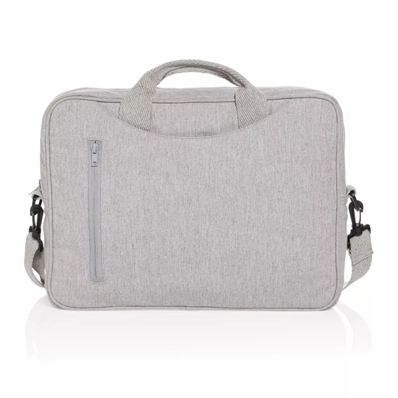 Torba na laptopa 15,4" AWARE™ Laluka, bawełna z recyklingu - szary (P732.112)