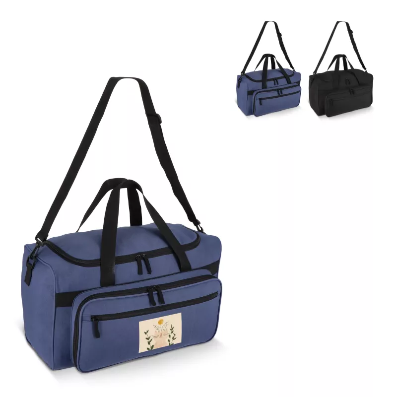 Torba sportowo-podróżna R-PET 600D 51 x 25 x 29 cm 37 l - czarny (LT95368-N0002)