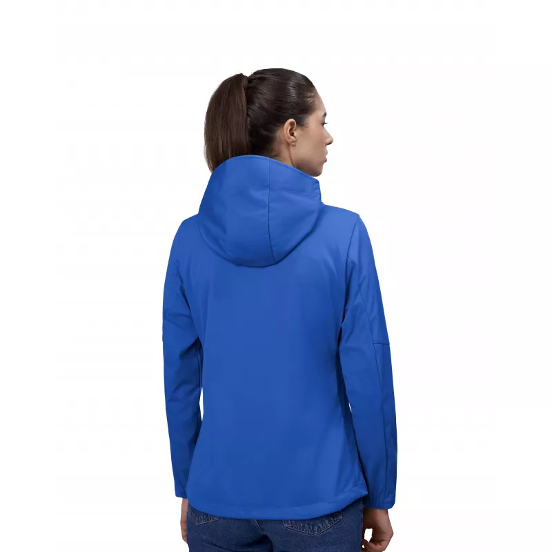 Kurtka damska ID softshell z kapturem 0837 185 g/m² - blue (0837-BLUE)