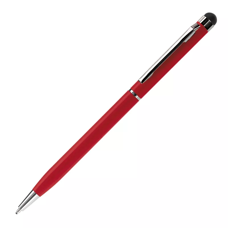 Długopis aluminiowy z dotykowym rysikiem - czerwony (LT87557-N0021)