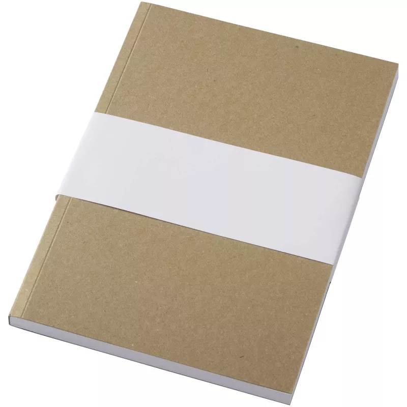 Notatnik A5 Novella Austen z miękką okładką z materiału z recyklingu, papier pakowy — 100 kartek - Piasek pustyni (21026406)