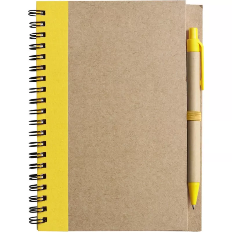 Notatnik ok. A5 z długopisem | Salvatore - żółty (V2389-08)