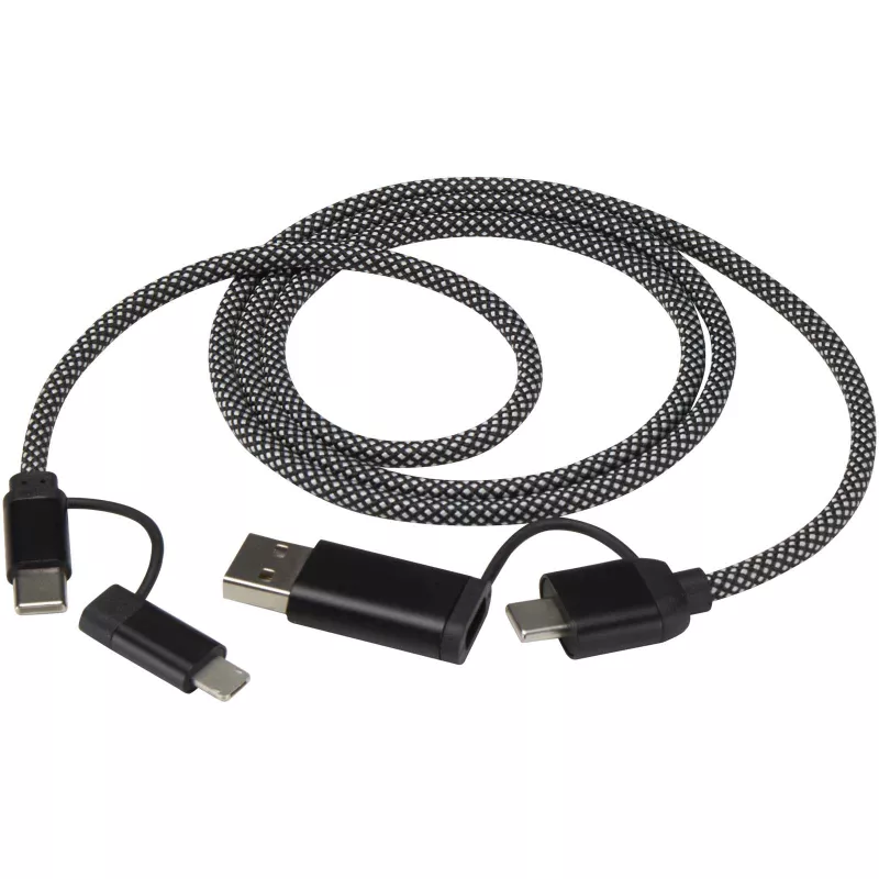 SMART 65 W, magnetyczny kabel ładujący 5 w 1, długość 100 cm, certyfikowany zgodnie ze standardem RCS  - Czarny (12449590)