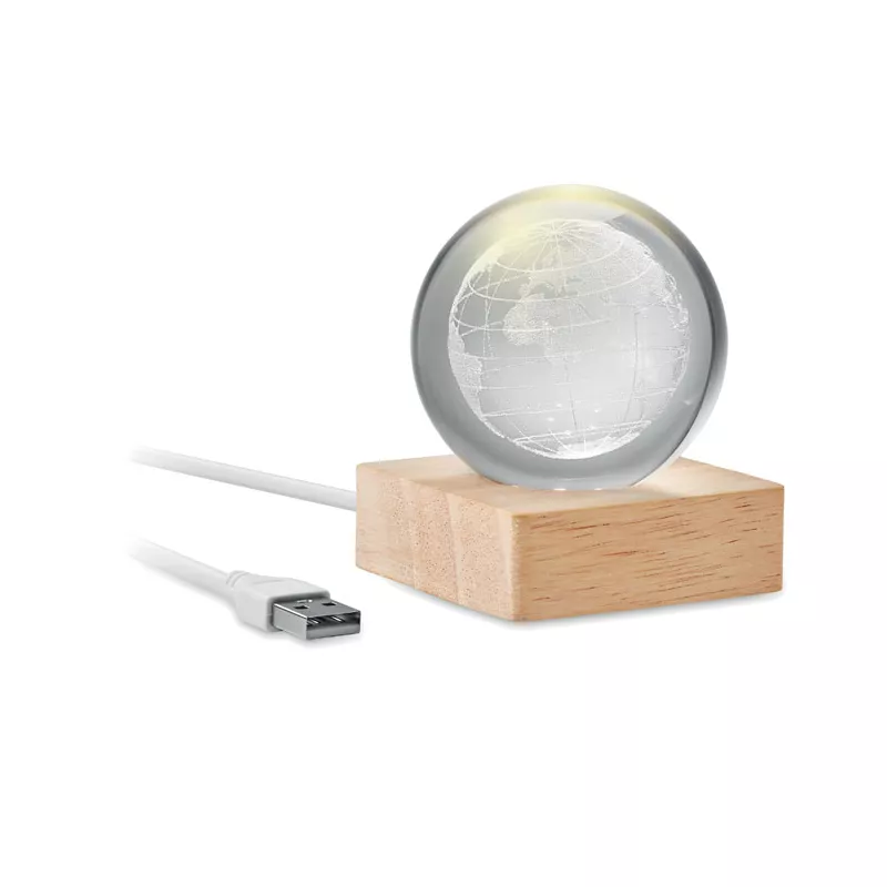 Lampka LED szklana kula GLOBE LIGHT - Drewna (MO2690-40)