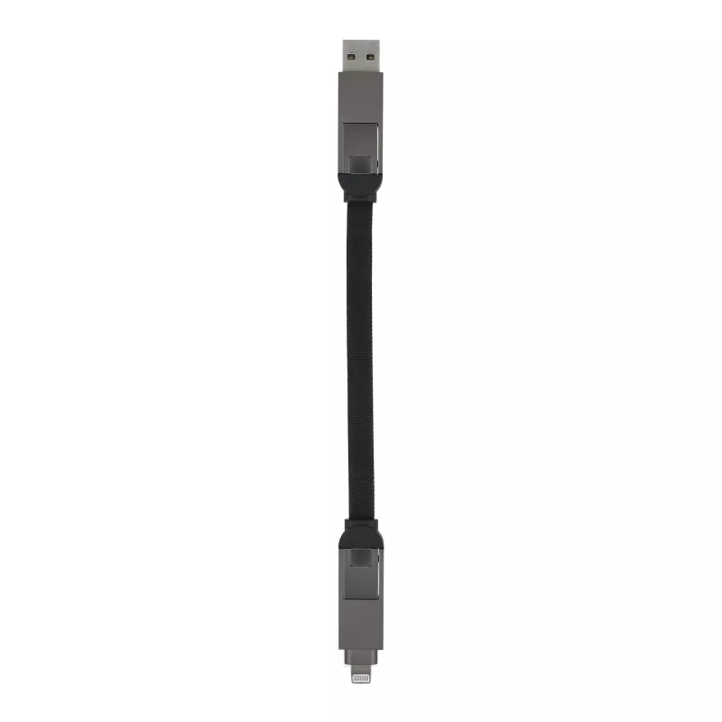 Wielofunkcyjny brelok OTG z kablem 4 w 1 o mocy 60W - czarny (LT95660-N0002)