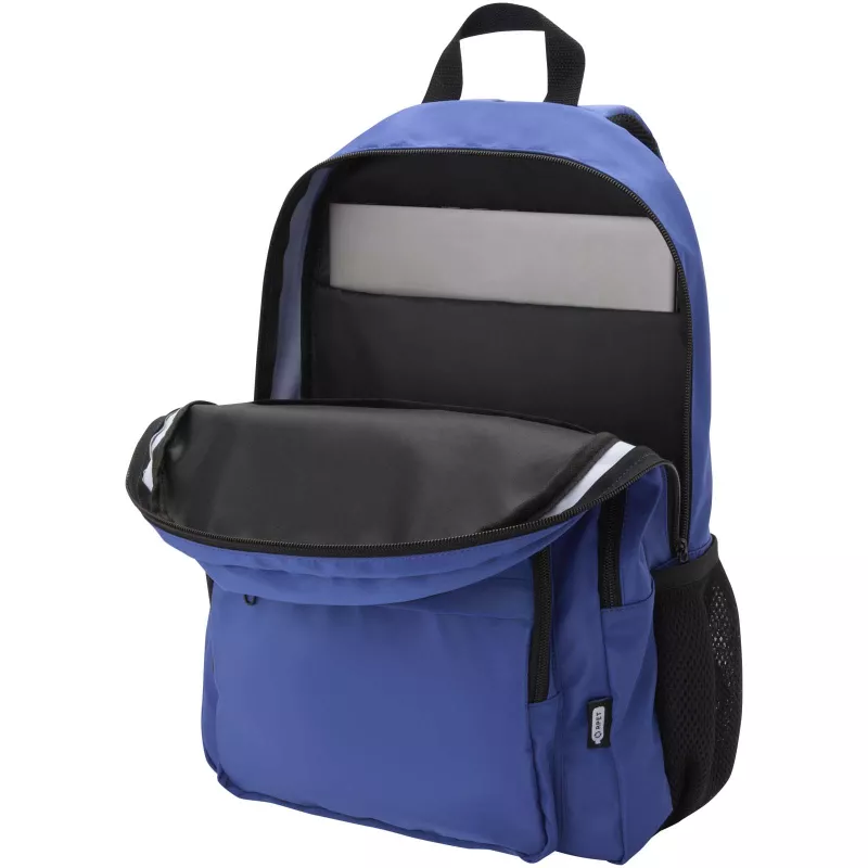 Trend Plus plecak na laptopa o przekątnej 15-cali o pojemności 20 l wykonany z materiałów z recyklingu z certyfikatem GRS - Błękit królewski (13008653)